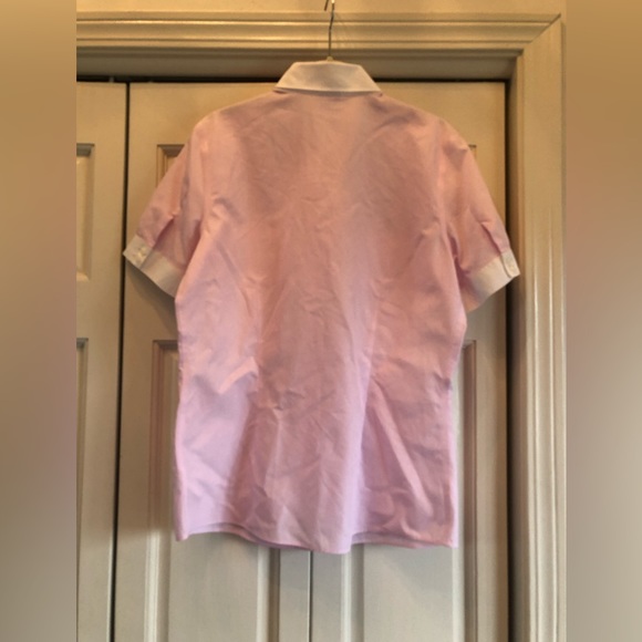 Brooks Brothers, 10, pink pink stripe with white collar & short sleeve cuffs - Picture 2 of 15
